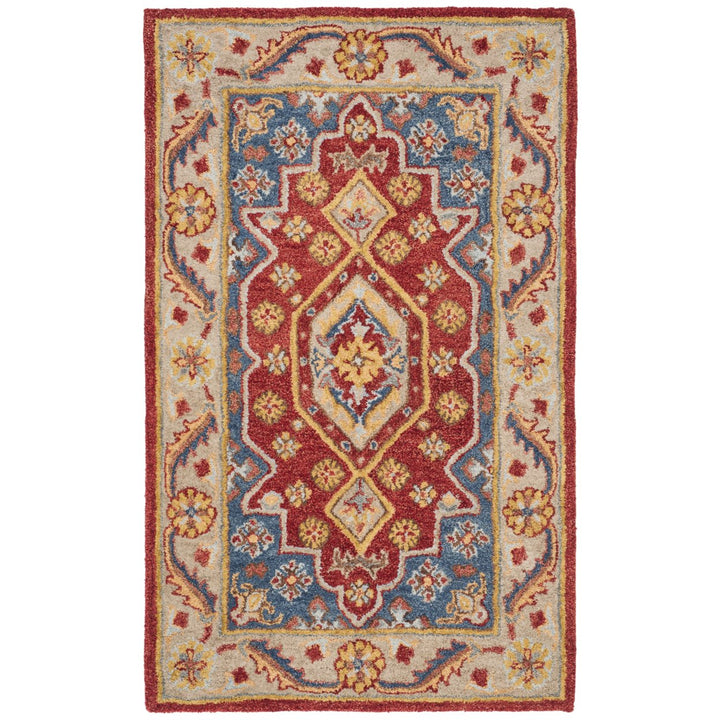 SAFAVIEH Antiquity AT503Q Handmade Red / Blue Rug Image 1