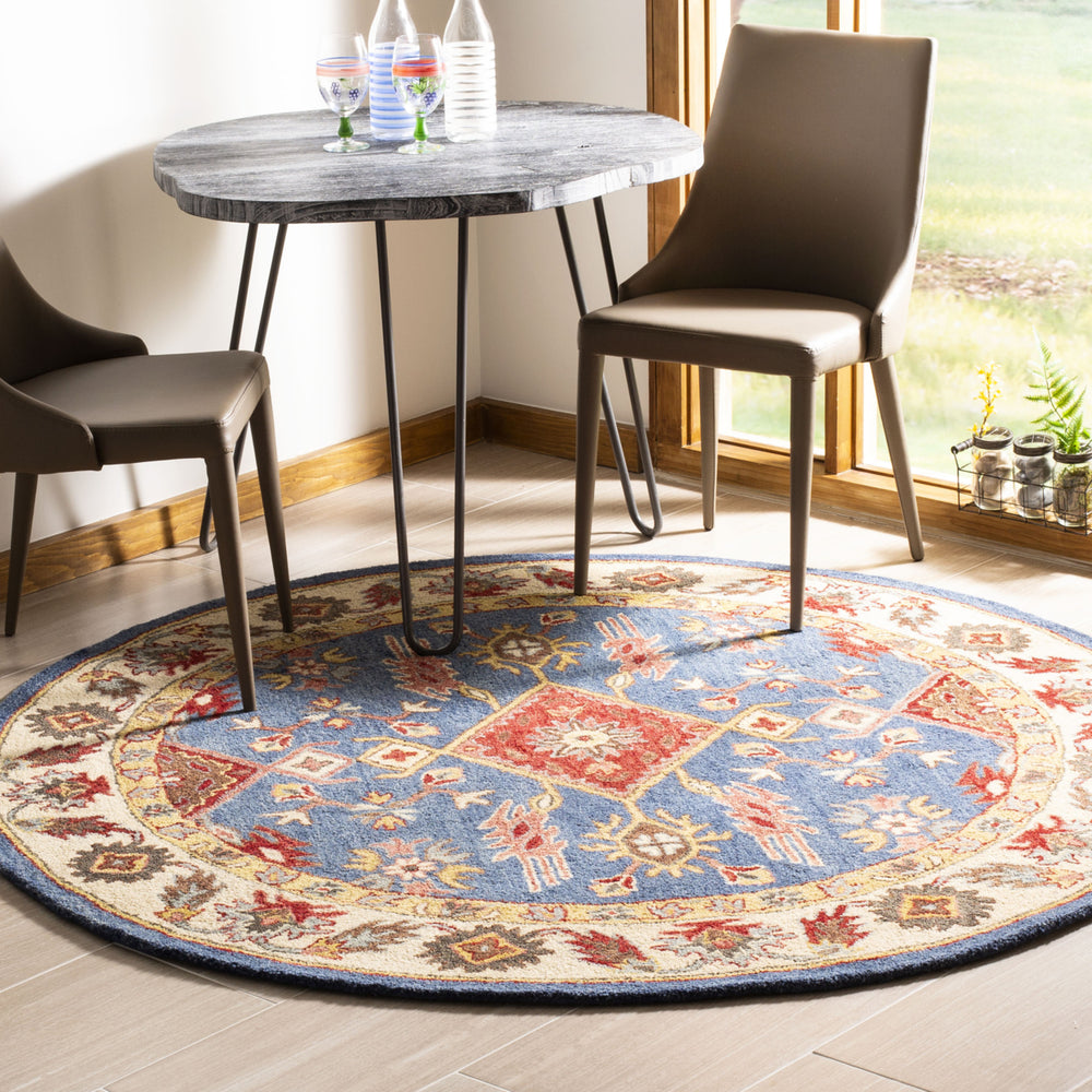 SAFAVIEH Antiquity AT506M Handmade Blue / Red Rug Image 2