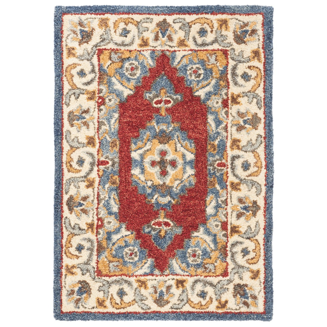 SAFAVIEH Antiquity AT505M Handmade Blue / Red Rug Image 2