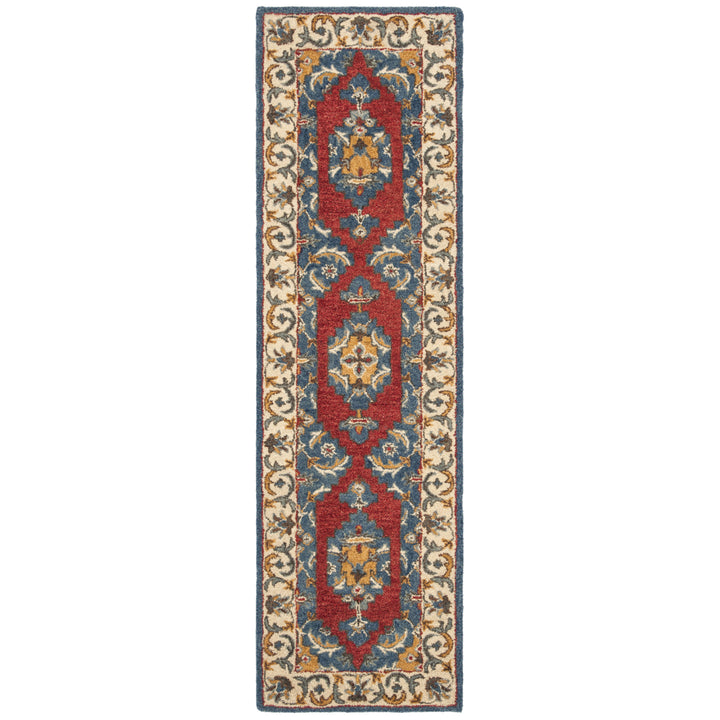 SAFAVIEH Antiquity AT505M Handmade Blue / Red Rug Image 3