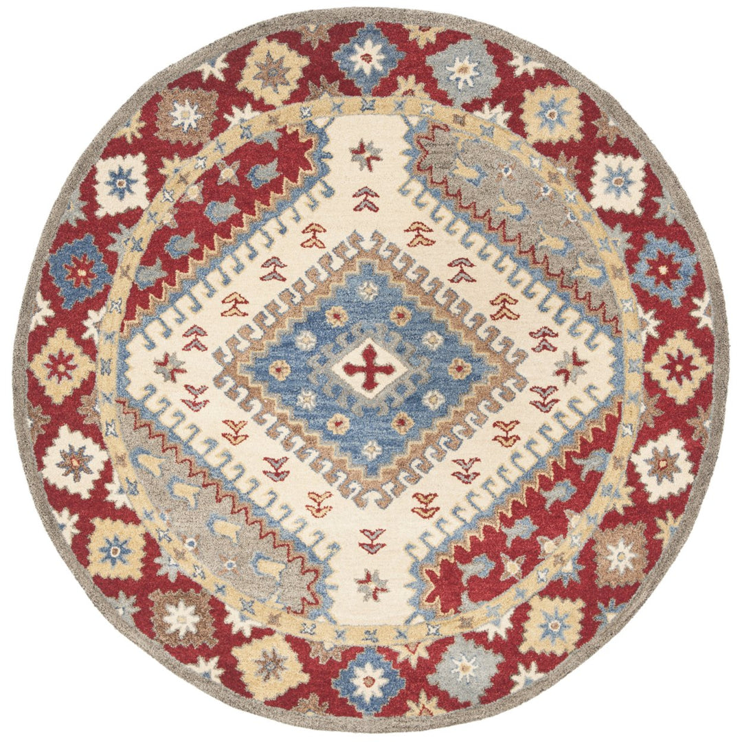 SAFAVIEH Antiquity AT507Q Handmade Red / Ivory Rug Image 4