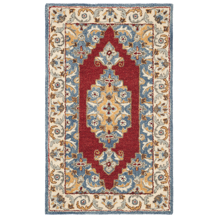 SAFAVIEH Antiquity AT505M Handmade Blue / Red Rug Image 4