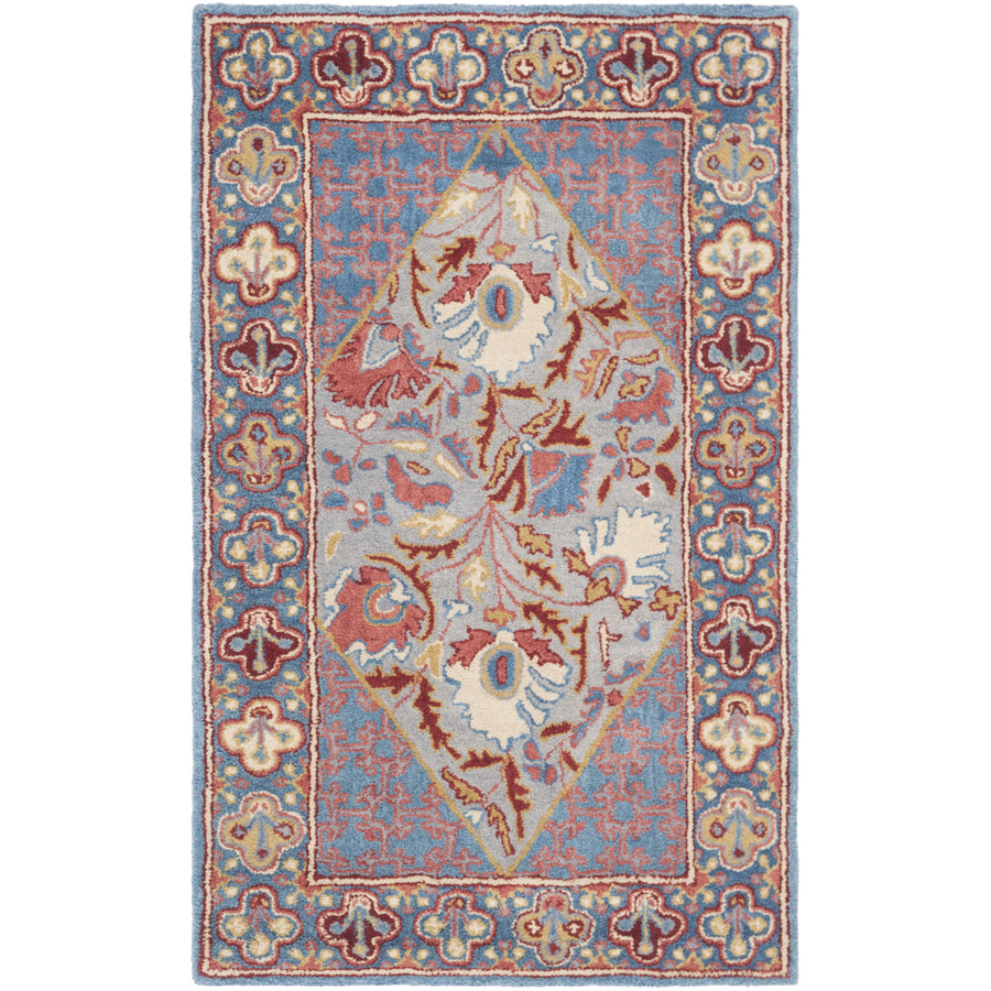 SAFAVIEH Antiquity AT508M Handmade Blue / Red Rug Image 1