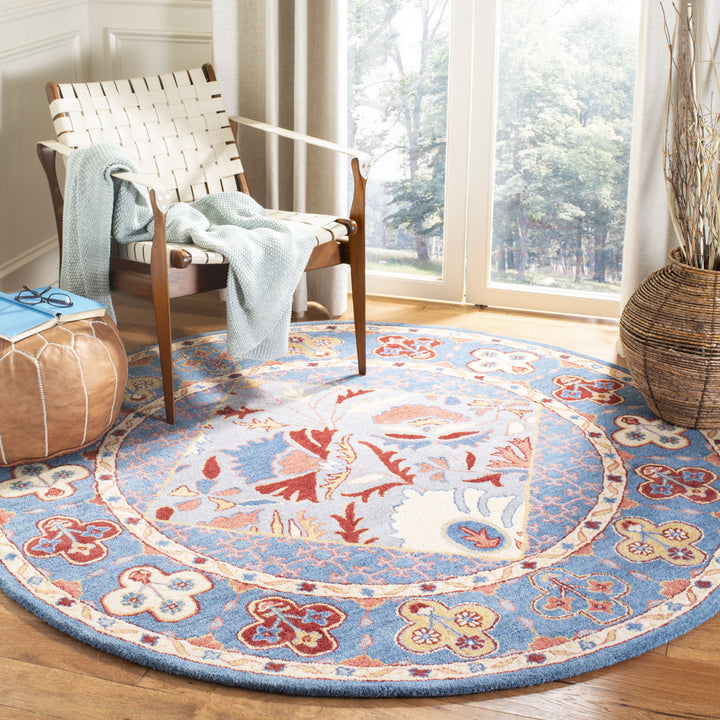 SAFAVIEH Antiquity AT508M Handmade Blue / Red Rug Image 2