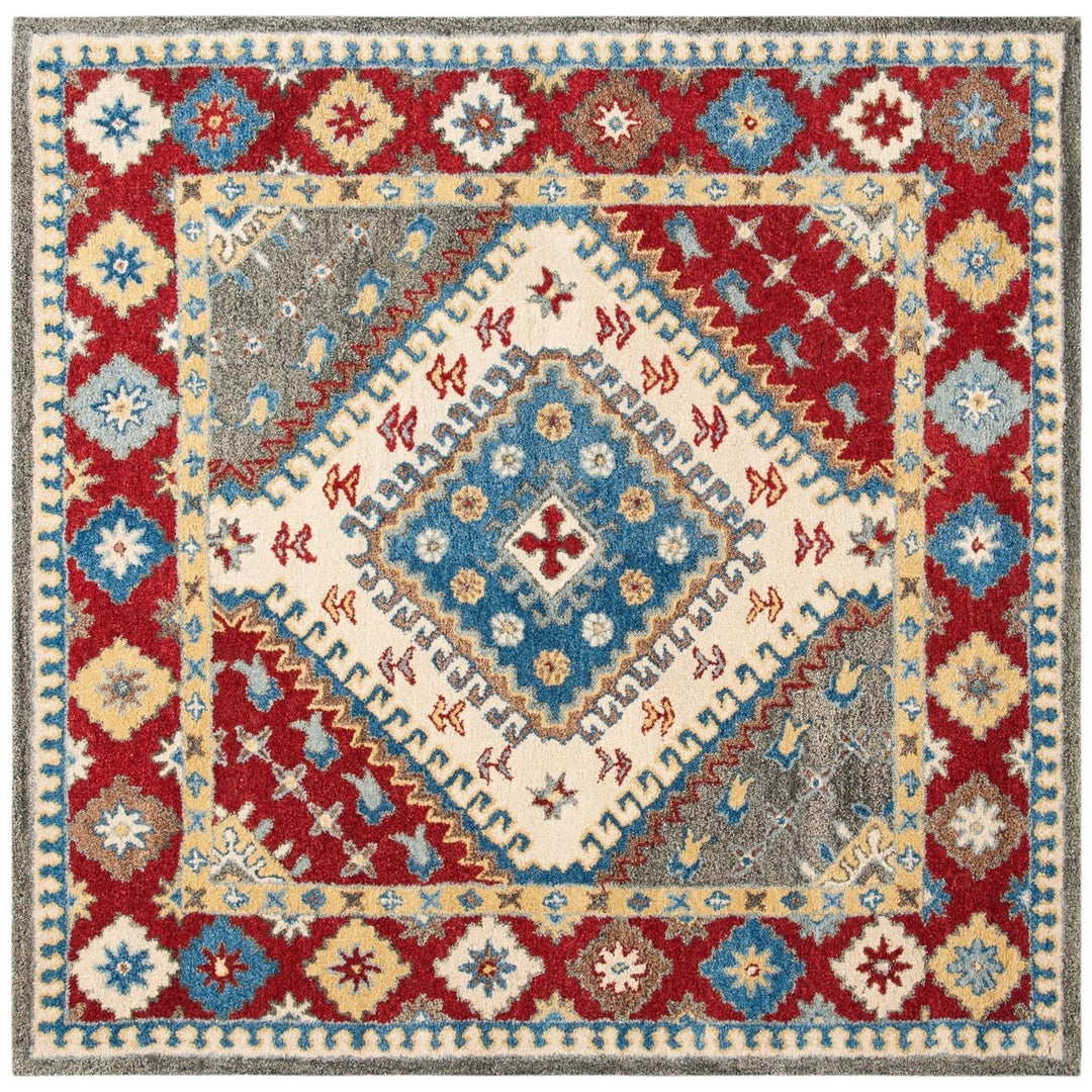 SAFAVIEH Antiquity AT507Q Handmade Red / Ivory Rug Image 6