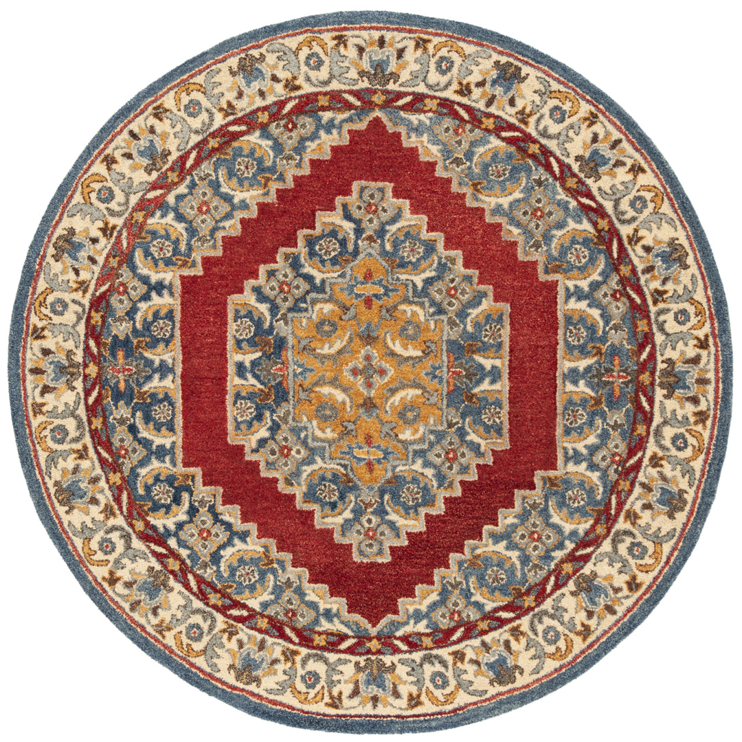 SAFAVIEH Antiquity AT505M Handmade Blue / Red Rug Image 6