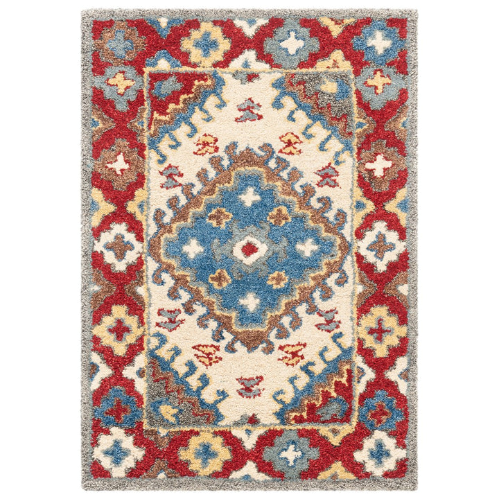 SAFAVIEH Antiquity AT507Q Handmade Red / Ivory Rug Image 1