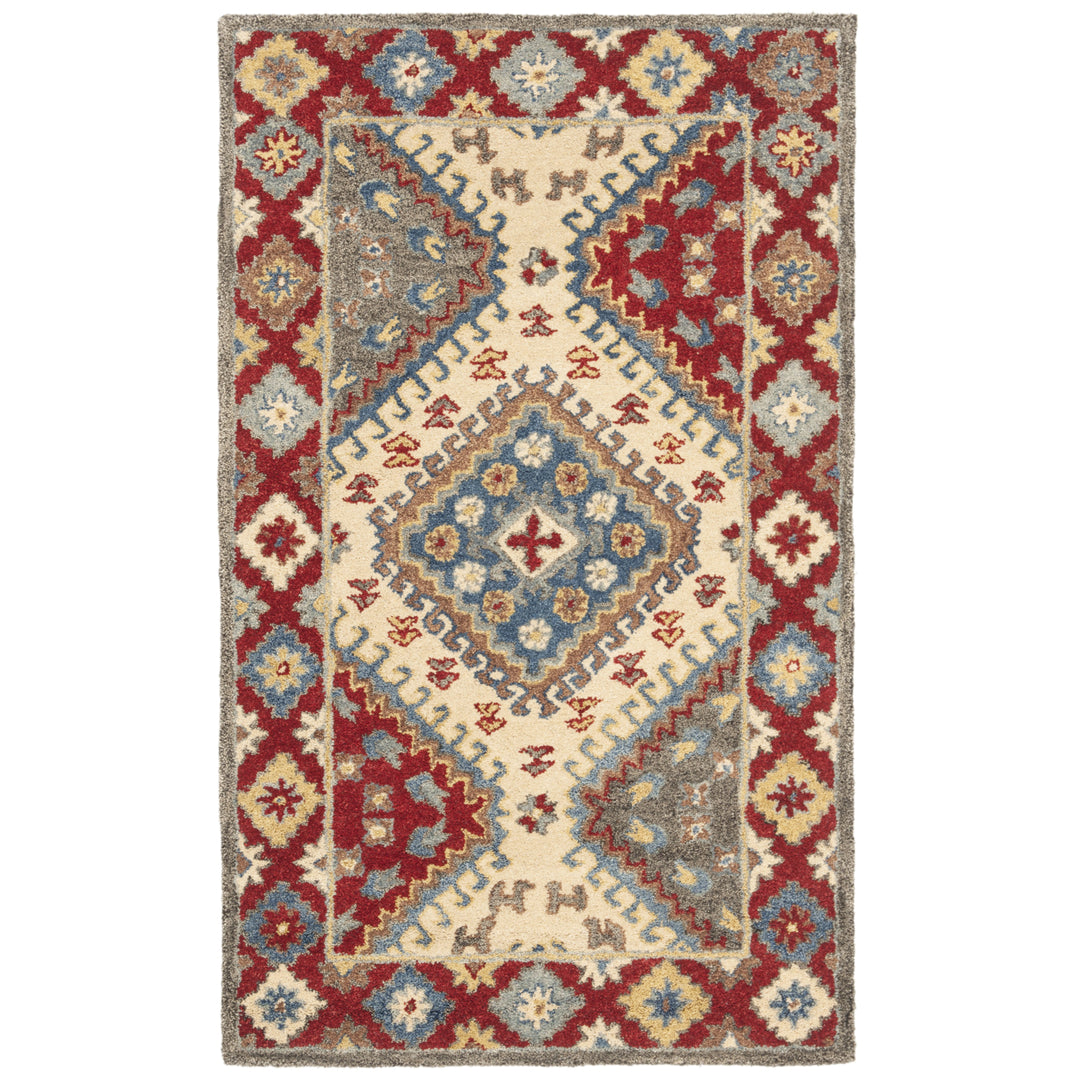 SAFAVIEH Antiquity AT507Q Handmade Red / Ivory Rug Image 10