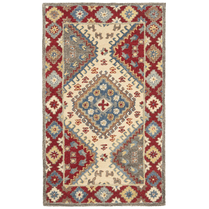 SAFAVIEH Antiquity AT507Q Handmade Red / Ivory Rug Image 1