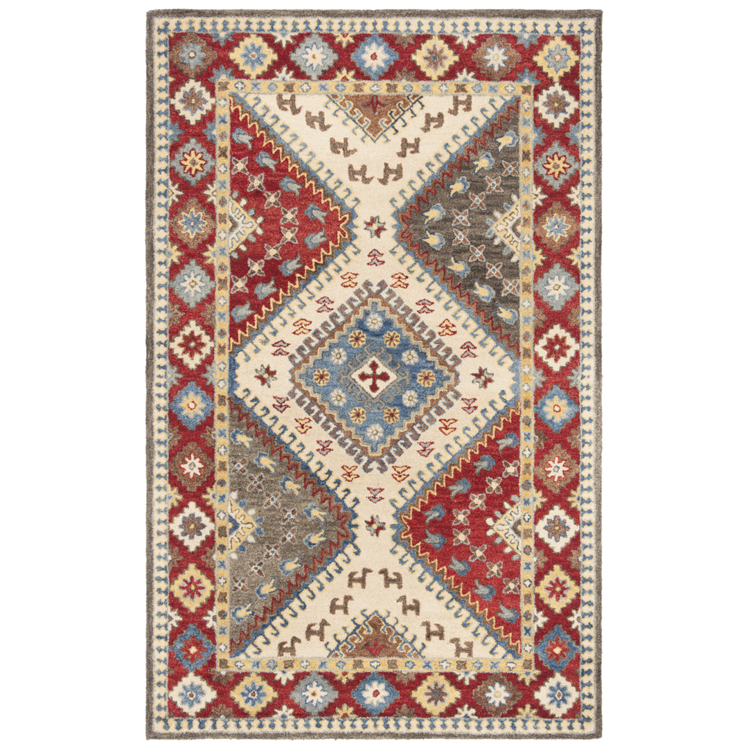 SAFAVIEH Antiquity AT507Q Handmade Red / Ivory Rug Image 11