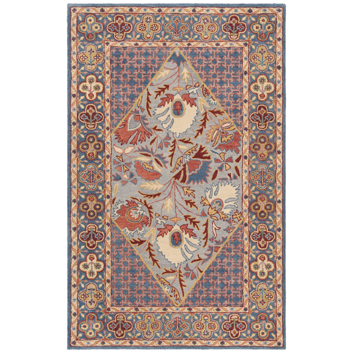 SAFAVIEH Antiquity AT508M Handmade Blue / Red Rug Image 9