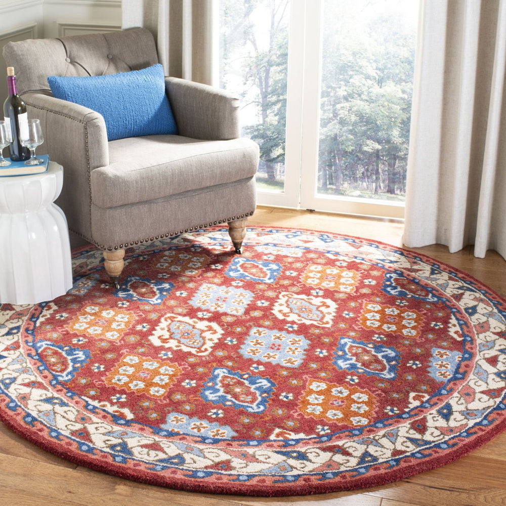 SAFAVIEH Antiquity AT509Q Handmade Red / Blue Rug Image 2