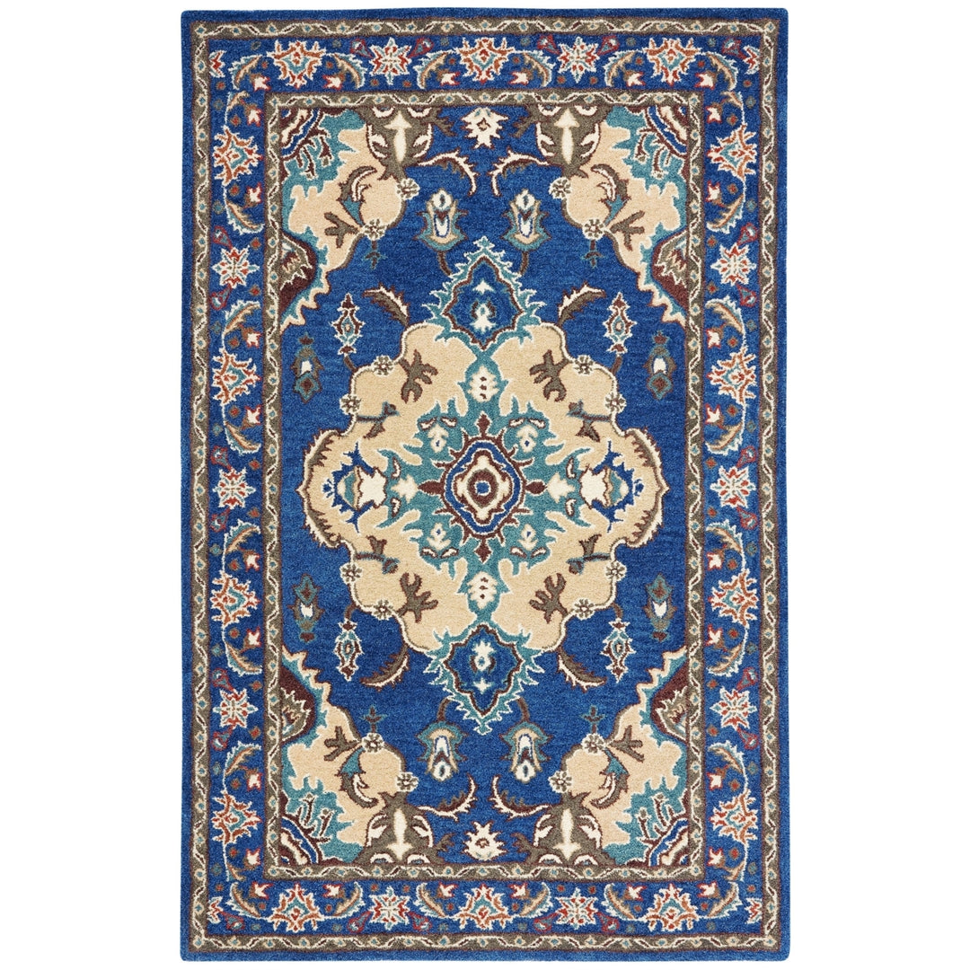 SAFAVIEH Antiquity Collection AT520M Blue / Ivory Rug Image 1