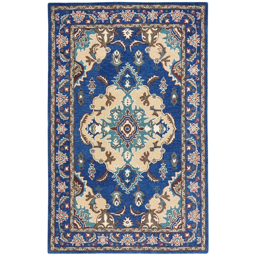 SAFAVIEH Antiquity Collection AT520M Blue / Ivory Rug Image 1