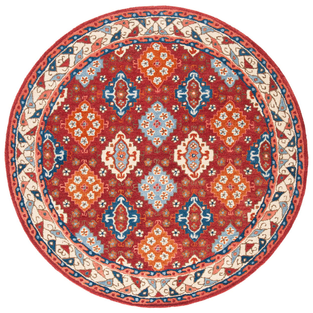 SAFAVIEH Antiquity AT509Q Handmade Red / Blue Rug Image 4