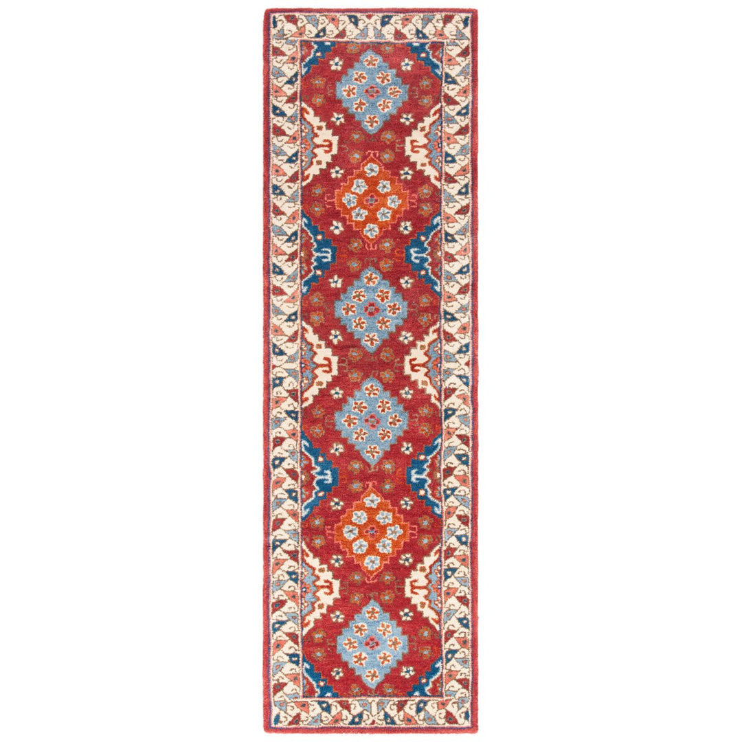 SAFAVIEH Antiquity AT509Q Handmade Red / Blue Rug Image 5