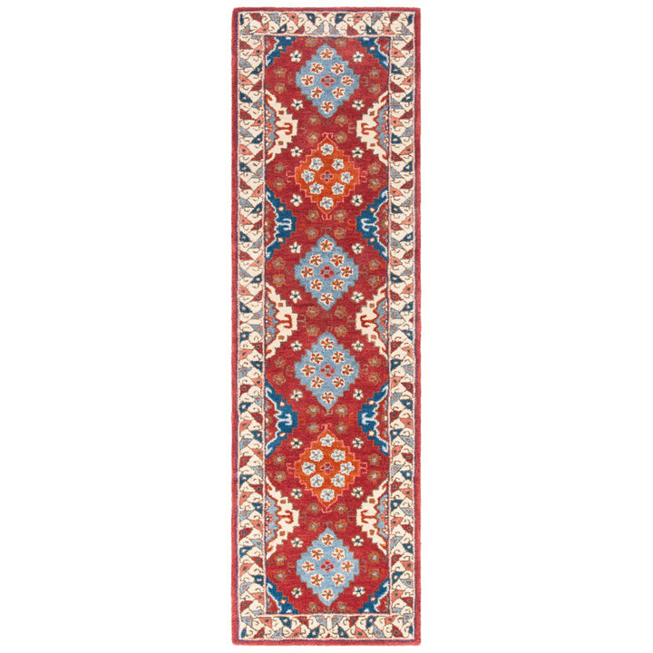 SAFAVIEH Antiquity AT509Q Handmade Red / Blue Rug Image 5