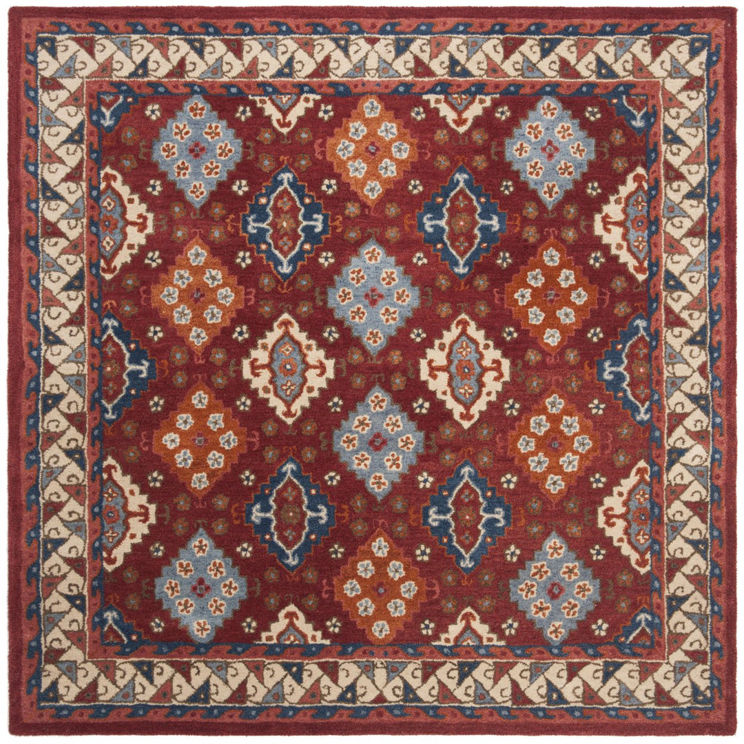 SAFAVIEH Antiquity AT509Q Handmade Red / Blue Rug Image 6