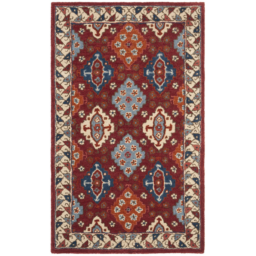 SAFAVIEH Antiquity AT509Q Handmade Red / Blue Rug Image 9