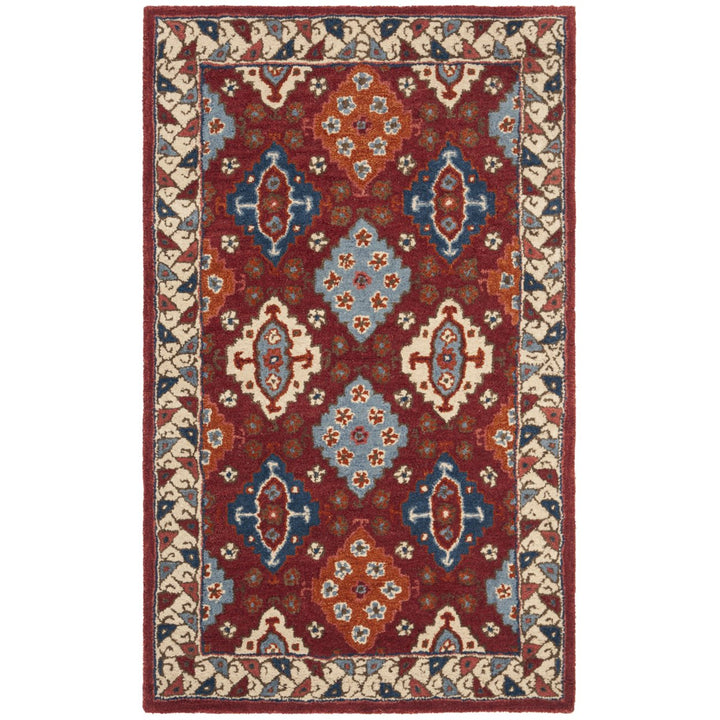 SAFAVIEH Antiquity AT509Q Handmade Red / Blue Rug Image 9