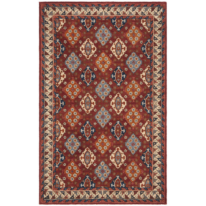 SAFAVIEH Antiquity AT509Q Handmade Red / Blue Rug Image 10