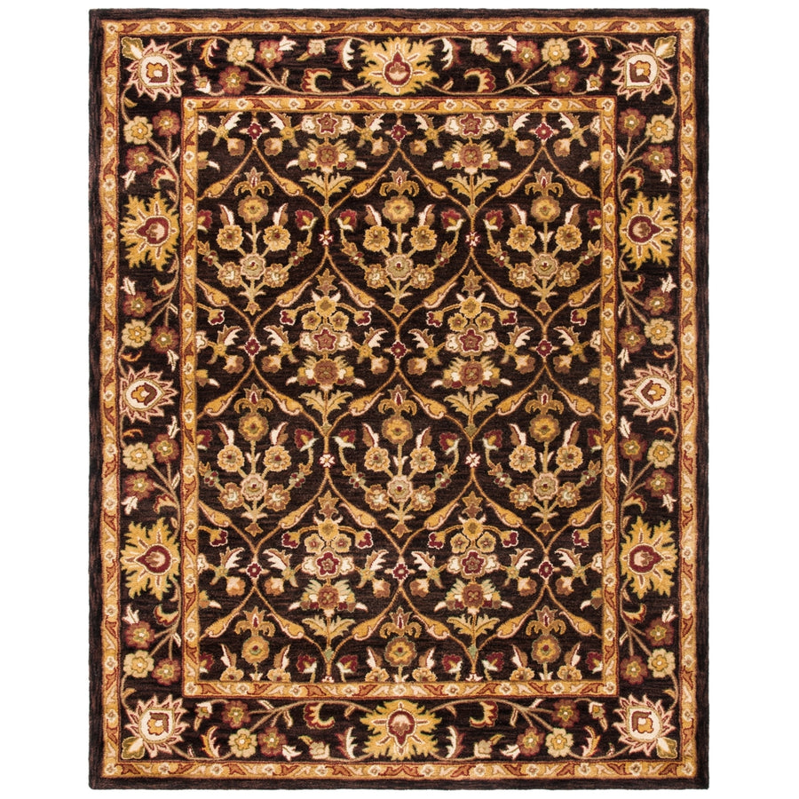 SAFAVIEH Antiquity AT51B Handmade Dark Plum / Gold Rug Image 1