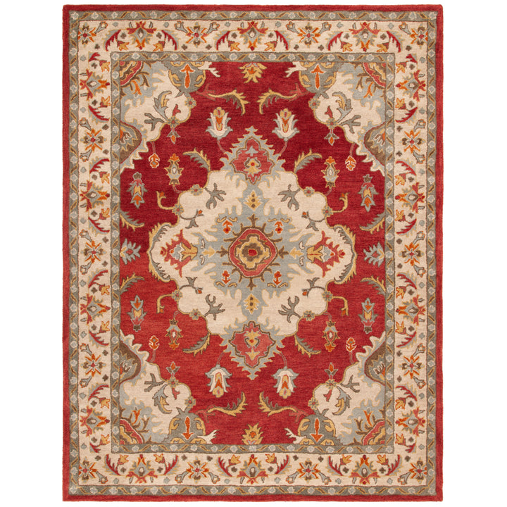 SAFAVIEH Antiquity Collection AT520Q Red / Grey Rug Image 1