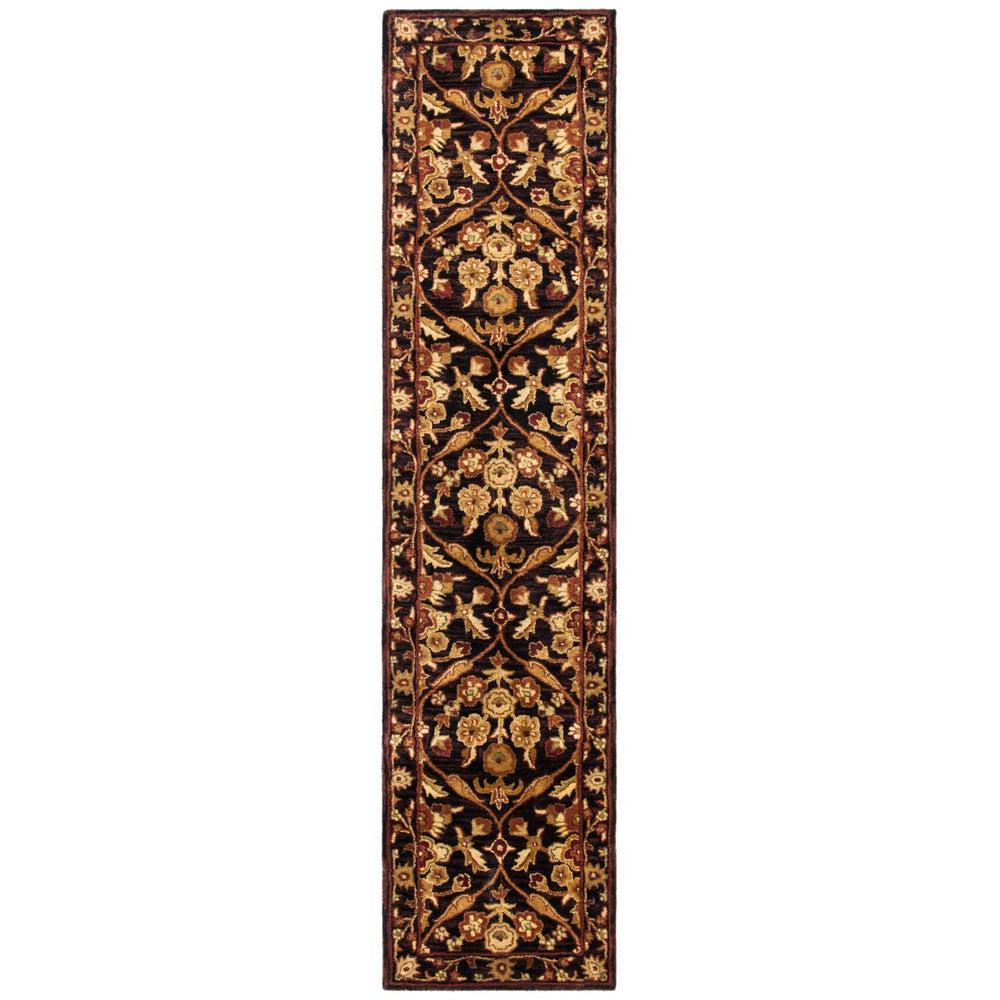 SAFAVIEH Antiquity AT51B Handmade Dark Plum / Gold Rug Image 2