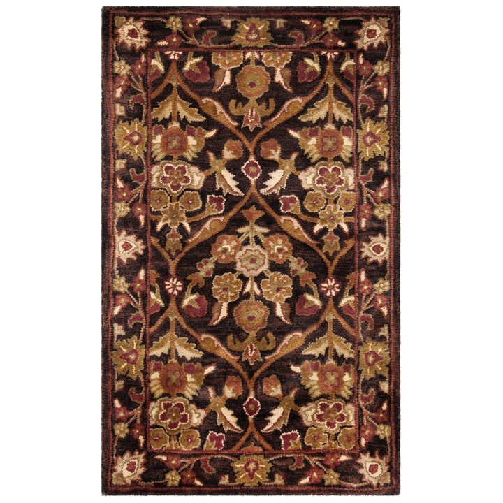 SAFAVIEH Antiquity AT51B Handmade Dark Plum / Gold Rug Image 1