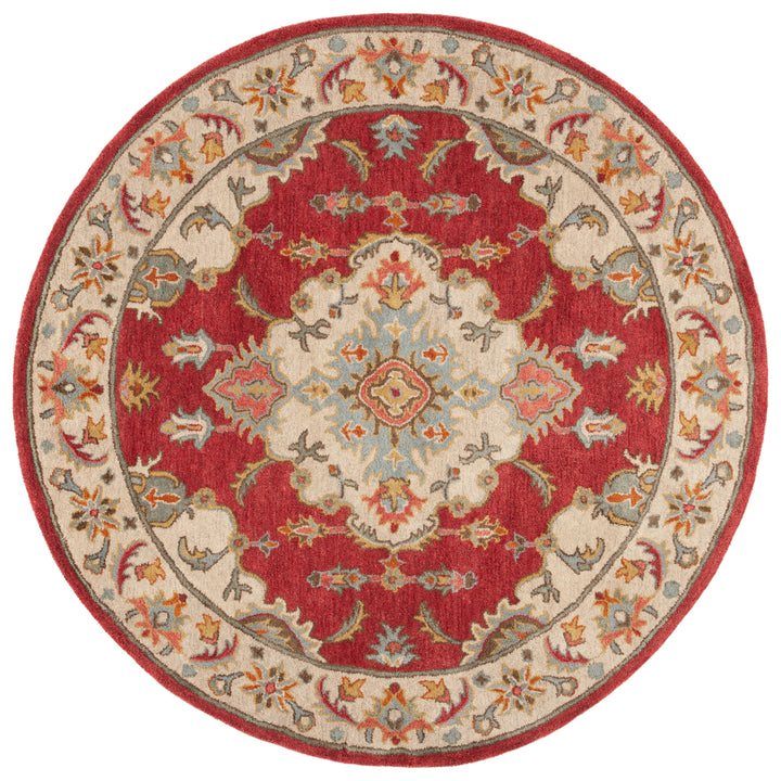 SAFAVIEH Antiquity Collection AT520Q Red / Grey Rug Image 4