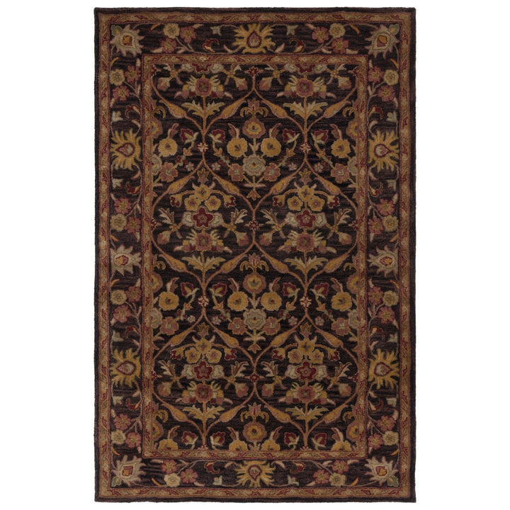 SAFAVIEH Antiquity AT51B Handmade Dark Plum / Gold Rug Image 5