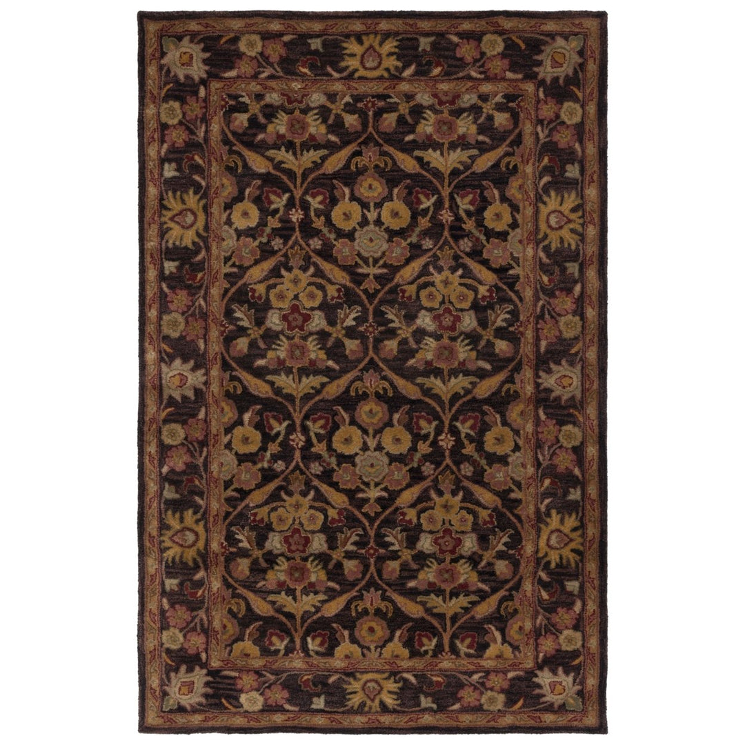 SAFAVIEH Antiquity AT51B Handmade Dark Plum / Gold Rug Image 1