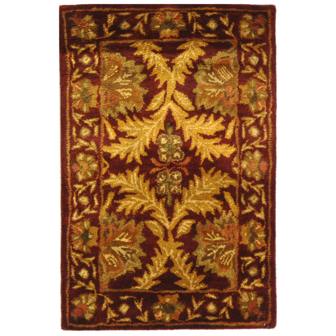 SAFAVIEH Antiquity AT54A Handmade Wine / Gold Rug Image 3