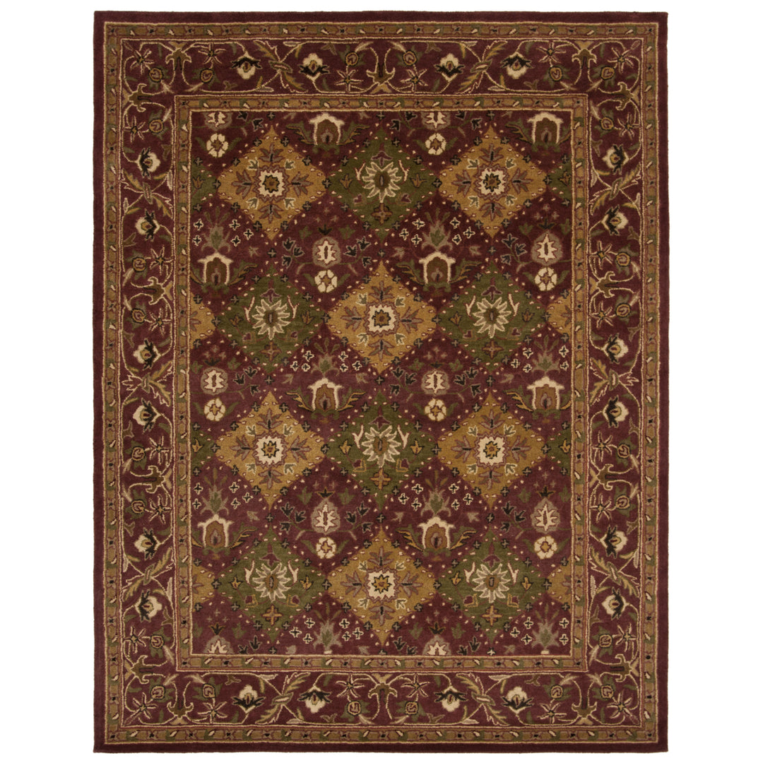 SAFAVIEH Antiquity Collection AT57B Handmade Wine Rug Image 1