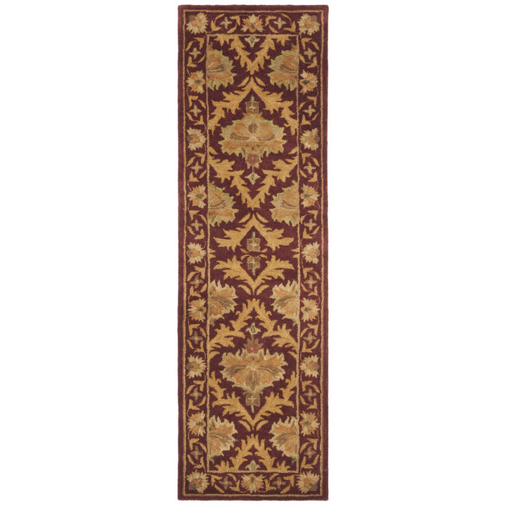 SAFAVIEH Antiquity AT54A Handmade Wine / Gold Rug Image 1