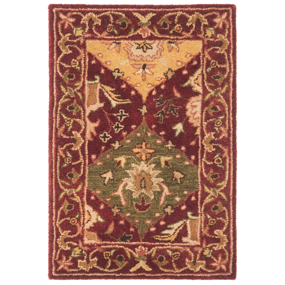 SAFAVIEH Antiquity Collection AT57B Handmade Wine Rug Image 1