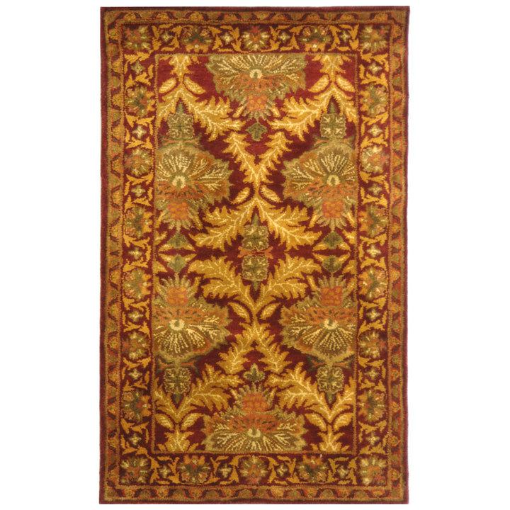 SAFAVIEH Antiquity AT54A Handmade Wine / Gold Rug Image 6