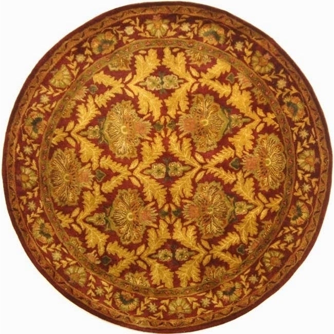 SAFAVIEH Antiquity AT54A Handmade Wine / Gold Rug Image 7