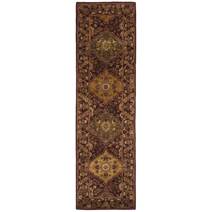 SAFAVIEH Antiquity Collection AT57B Handmade Wine Rug Image 4