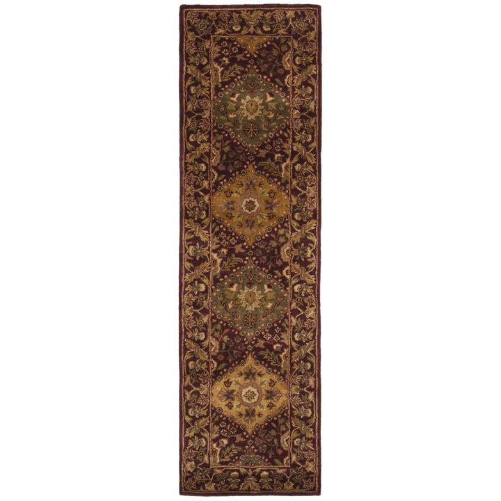 SAFAVIEH Antiquity Collection AT57B Handmade Wine Rug Image 1