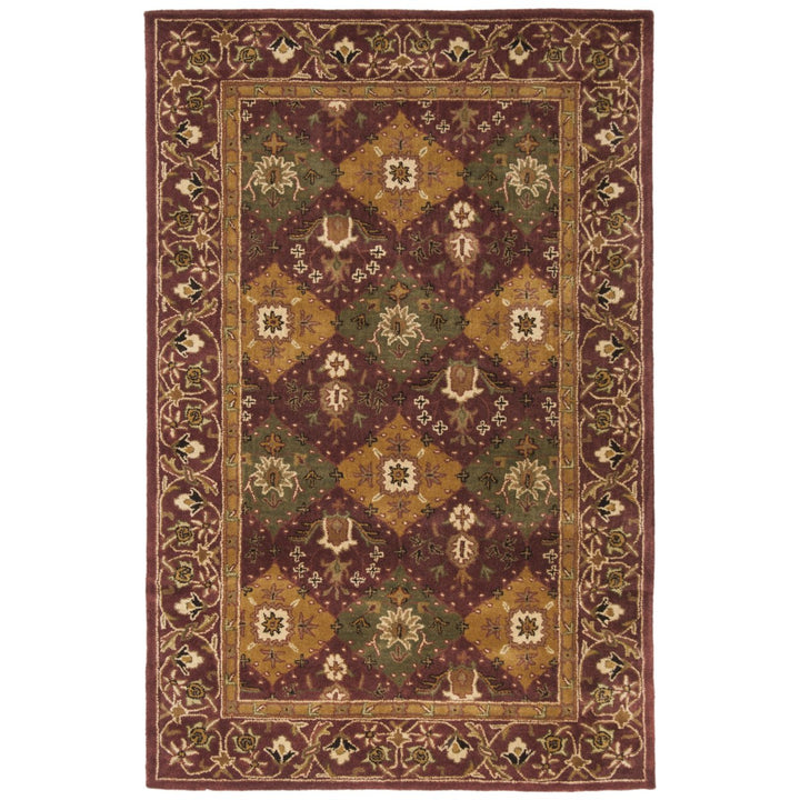 SAFAVIEH Antiquity Collection AT57B Handmade Wine Rug Image 1