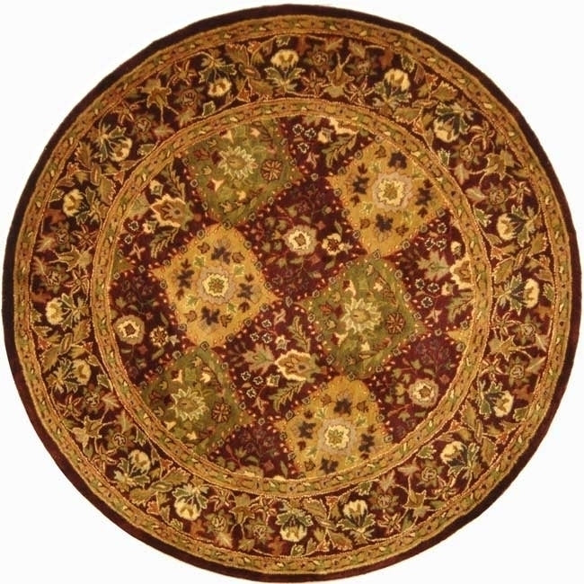 SAFAVIEH Antiquity Collection AT57B Handmade Wine Rug Image 7