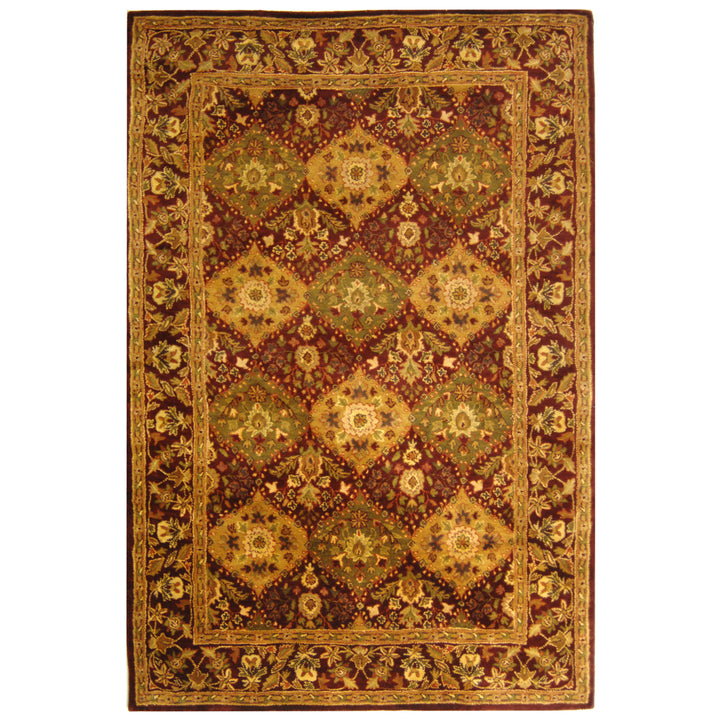 SAFAVIEH Antiquity Collection AT57B Handmade Wine Rug Image 8