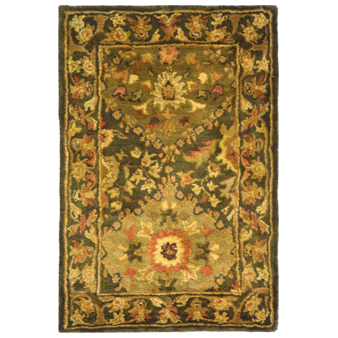 SAFAVIEH Antiquity Collection AT57C Handmade Olive Rug Image 2