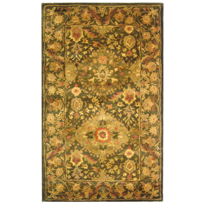 SAFAVIEH Antiquity Collection AT57C Handmade Olive Rug Image 5