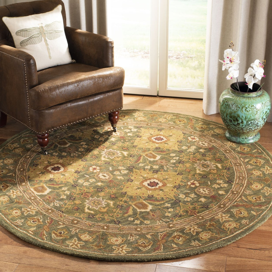 SAFAVIEH Antiquity Collection AT57C Handmade Olive Rug Image 10