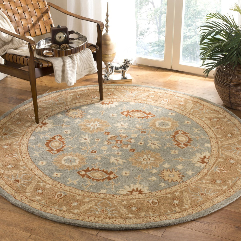 SAFAVIEH Antiquity AT61A Handmade Blue / Beige Rug Image 2