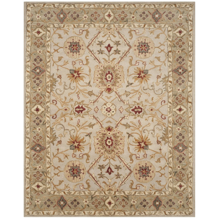 SAFAVIEH Antiquity AT816B Handmade Grey Beige / Sage Rug Image 1