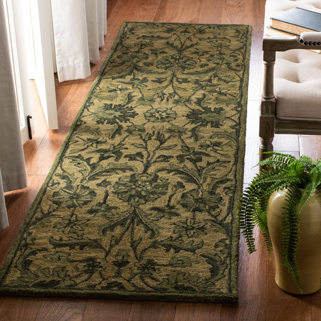 SAFAVIEH Antiquity AT824A Handmade Olive / Green Rug Image 3