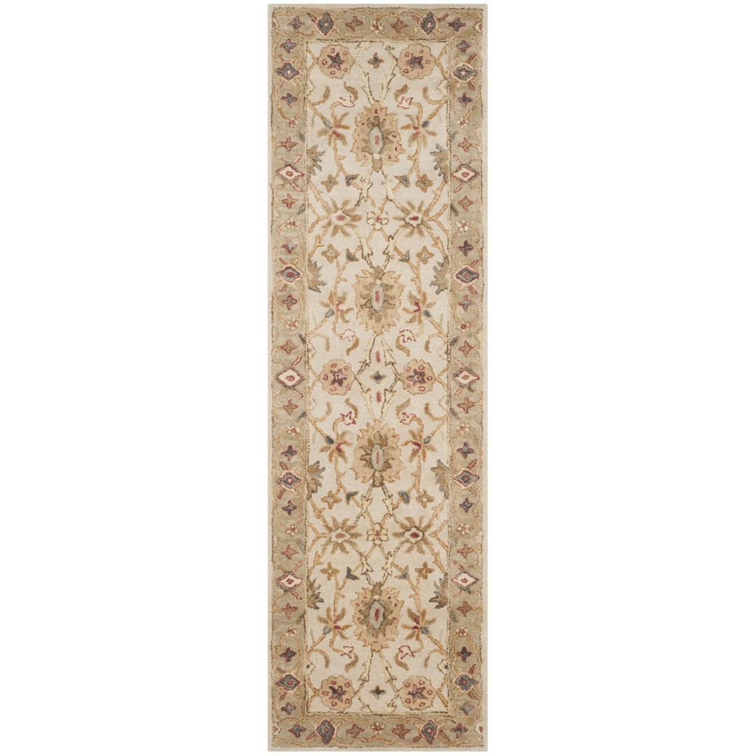 SAFAVIEH Antiquity AT816B Handmade Grey Beige / Sage Rug Image 5